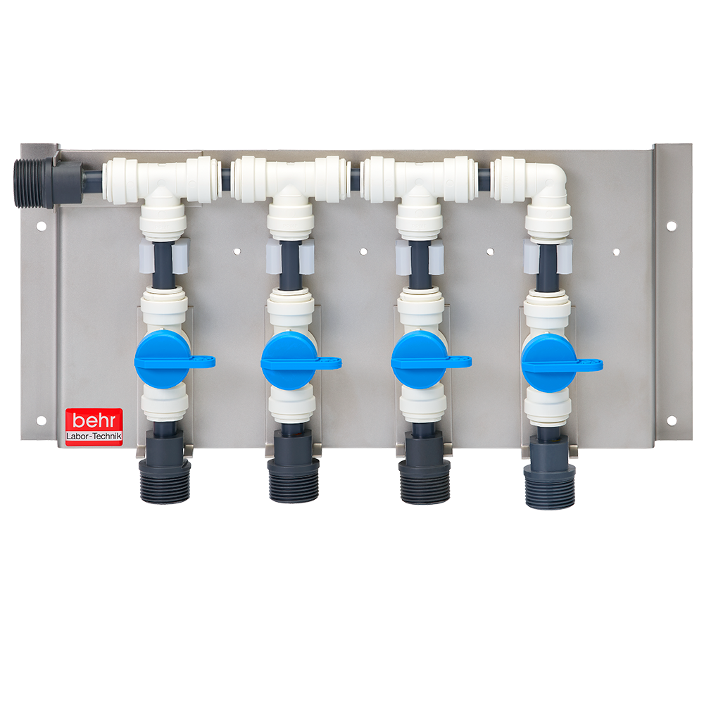 behrotest®  VT4 Verteilerstück  mit 4 Auslaufhähnen