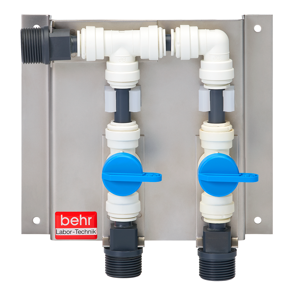 behrotest®  VT2 Verteilerstück  mit 2 Auslaufhähnen